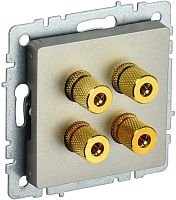 Розетка аудио без рамки IEK Brite РА10-БрШ 4-м. шампань картинка